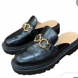 Circus by Sam Edelman Elena Lug Sole Mule Slip On Loafers School Careerwear